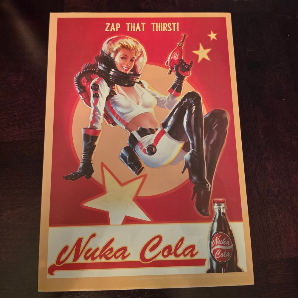 Fallout Nuka Cola Nuka Girl Zap That Thirst Wood Wall Art Plaque Trends M